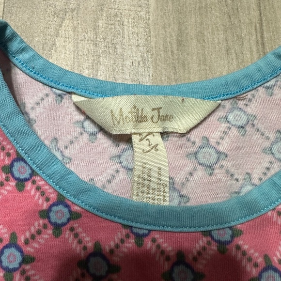 Matilda Jane Hypothesis Dress Size 2 Short Sleeve Pink Blue Science School - Picture 2 of 3